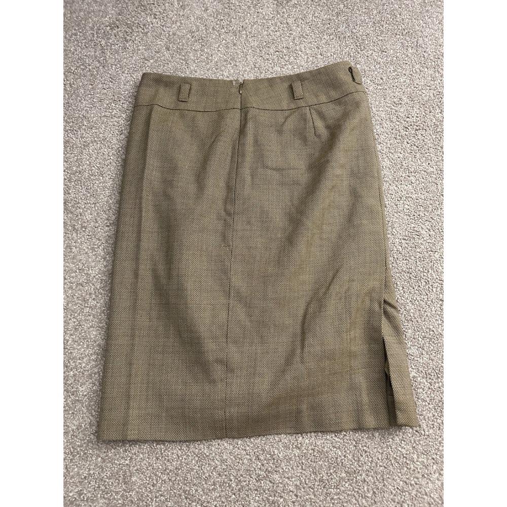 Ann Taylor Loft Pencil Skirt Womens 4 Brown Wool Blend Career Business Excellent - Picture 8 of 9